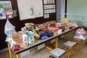 Polícia Militar doa alimentos para alunos de projeto social de jiu jitsu, em Guaratuba